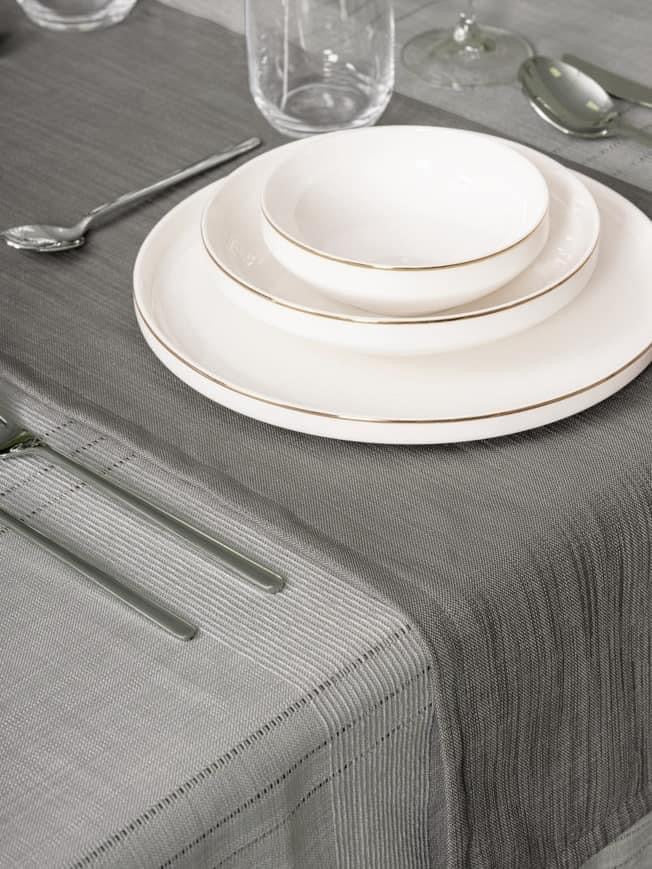 Cotton Box ANTIQUE Tablecloth – Jasmine Gri(155x160 cm)