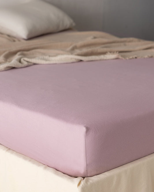 Madame Coco Belle Fitted Bamboo Sheet - Light Plum 160x200cm