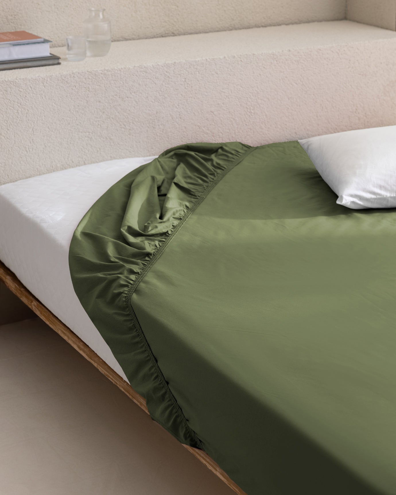Простыня на резинке Madame Coco King Size Manon 100% Cotton Ranforce 180x200 см