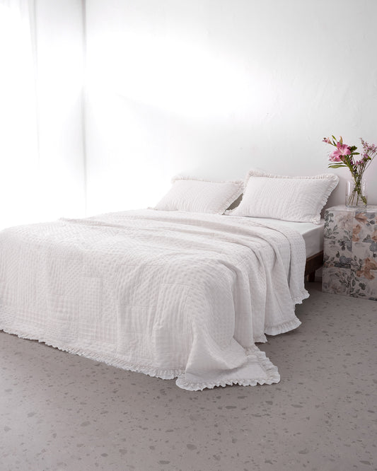 MADAME COCO Medus Double Bedspread – White