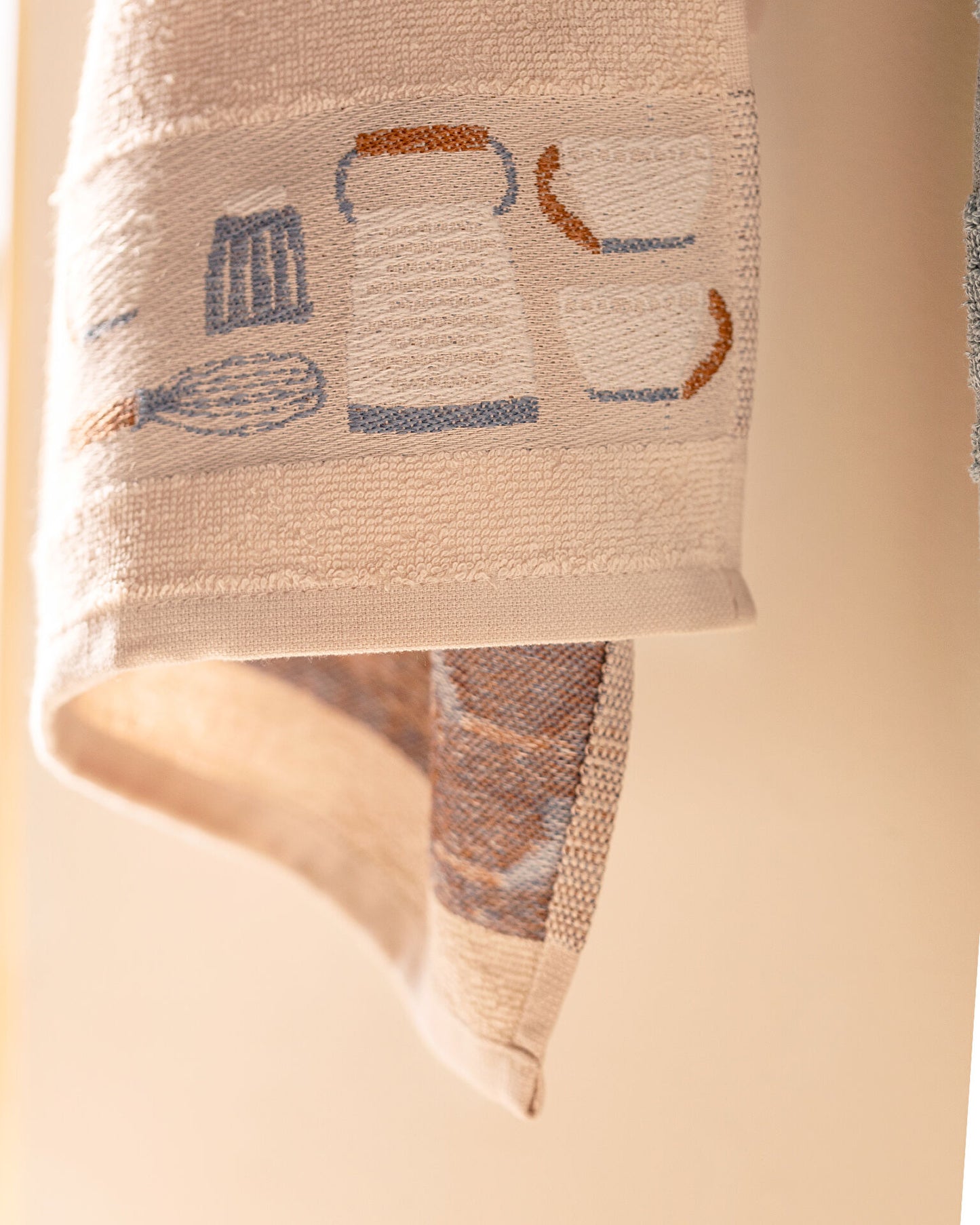 Madame Coco Kitchen Towel Set Cream/Blue