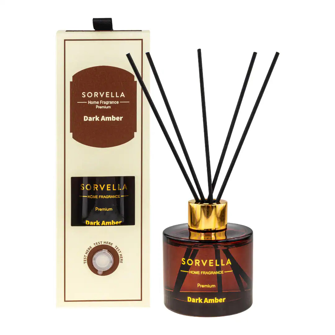 Тростниковый диффузор Sorvella Dark Amber — 120 мл