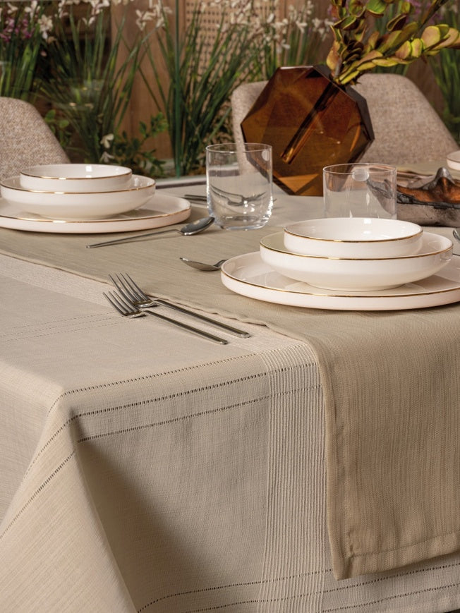 Cotton Box ANTIQUE Tablecloth – Jasmine Bej(155x160 cm)