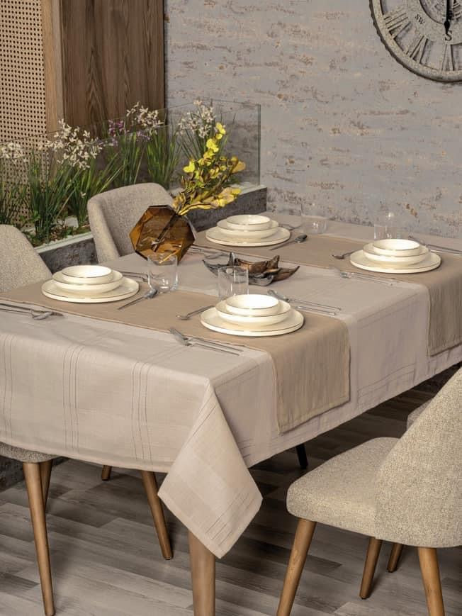 Cotton Box ANTIQUE Tablecloth – Jasmine Bej(155x160 cm)