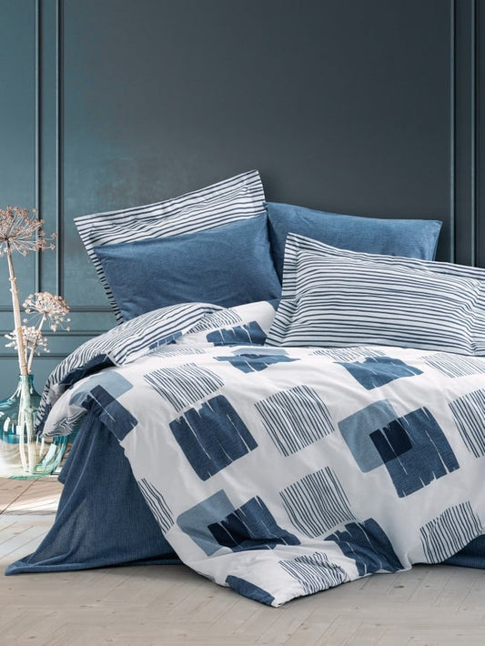 Cotton Box MODERN SOLITO-INDIGO Bedding set