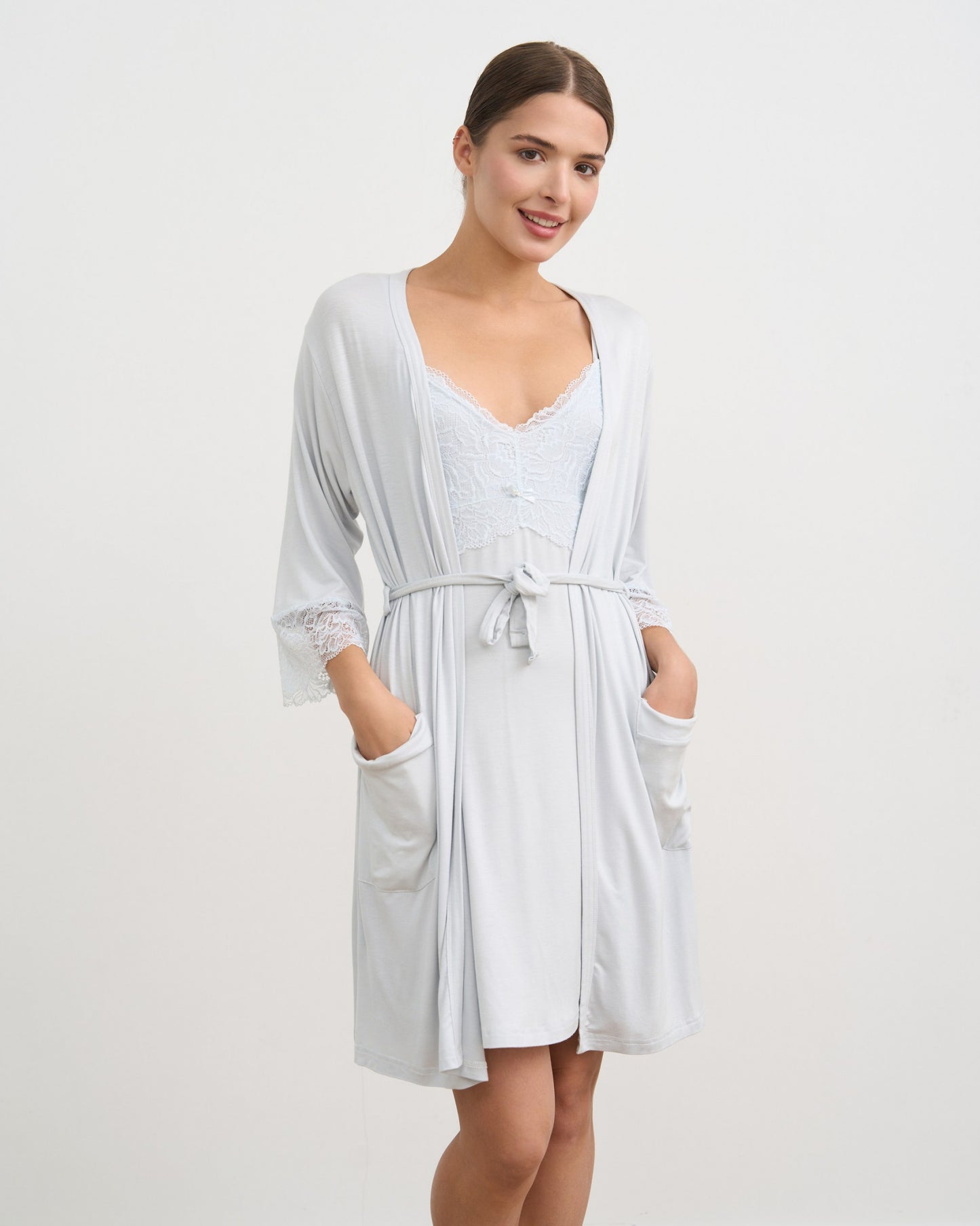 NICOLETTE Women’s Viscose Nightdress & Robe Set