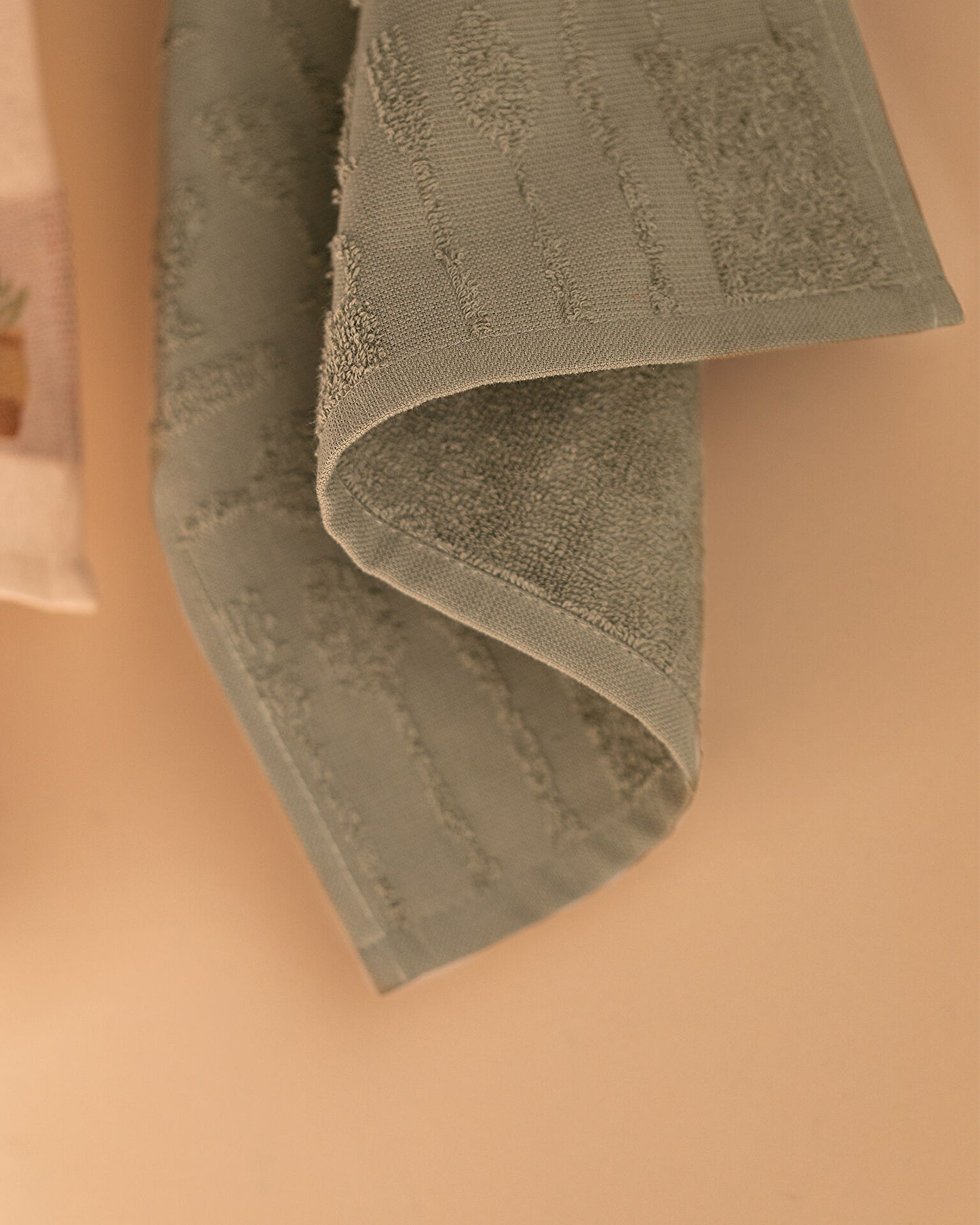Madame Coco Kitchen Towel Set Cream / Sage Green