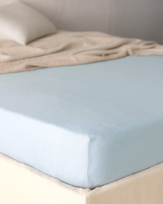Madame Coco Belle Fitted Bamboo Sheet - Blue 160x200 cm