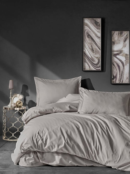Cotton Box ELEGANT STRIPE Bej Bedding Set