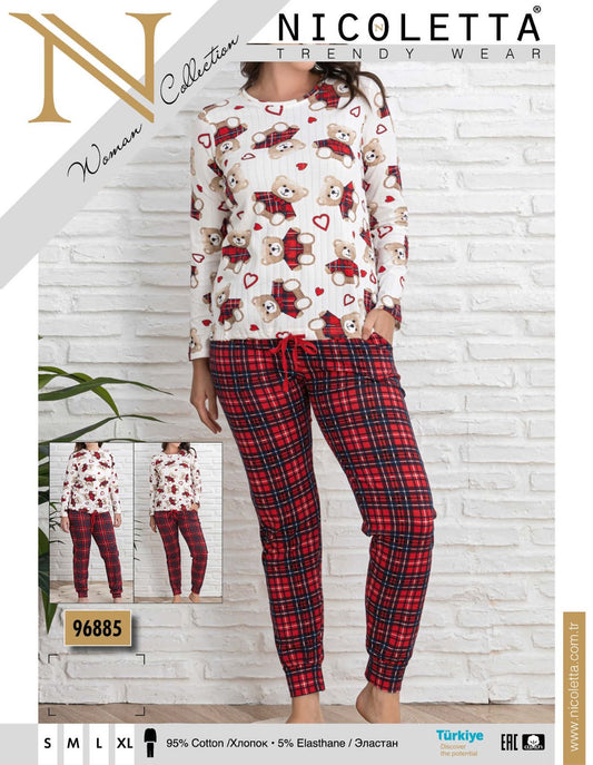 NICOLETTE Women’s Cotton Pajama Set