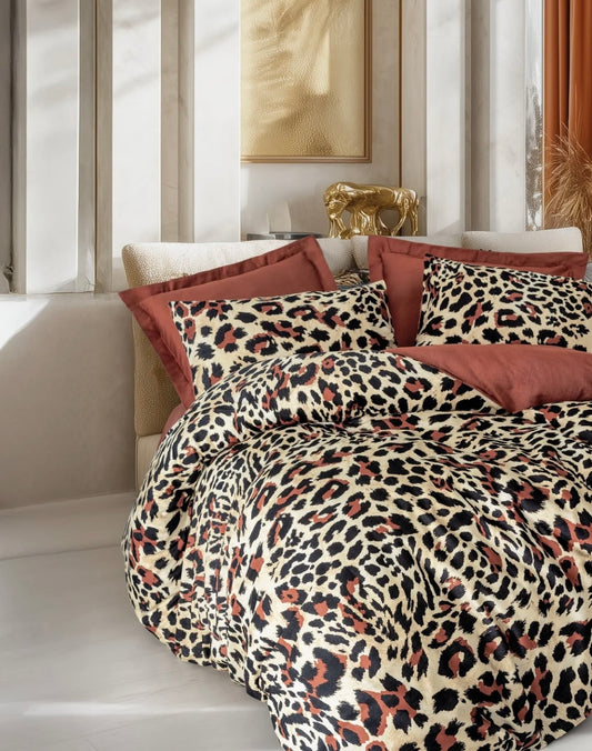 Cotton Box Saten Leoluxe Kiremit Bedding Set