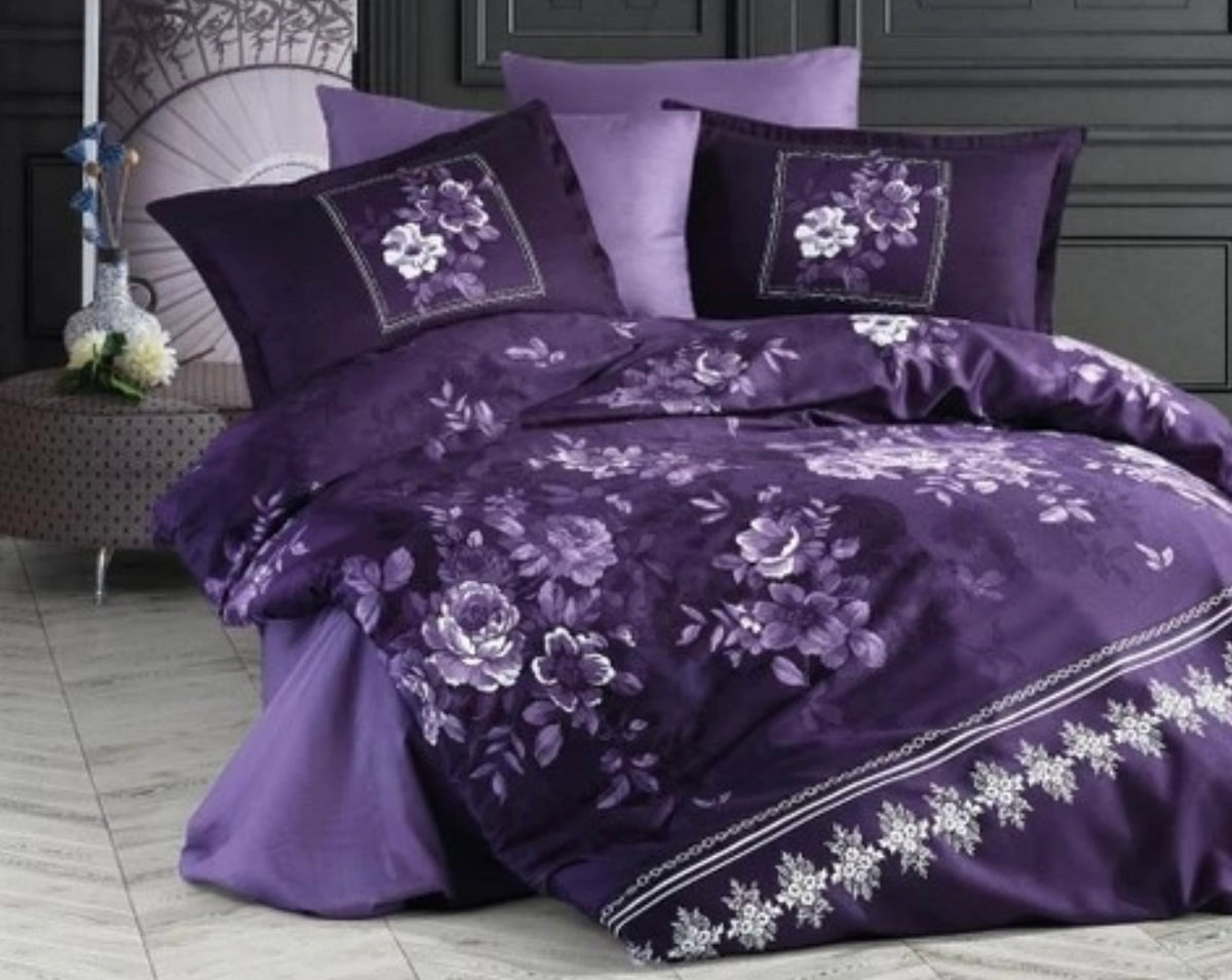 Clasy Catalina V2 Single Satin Bedding Set – Purple