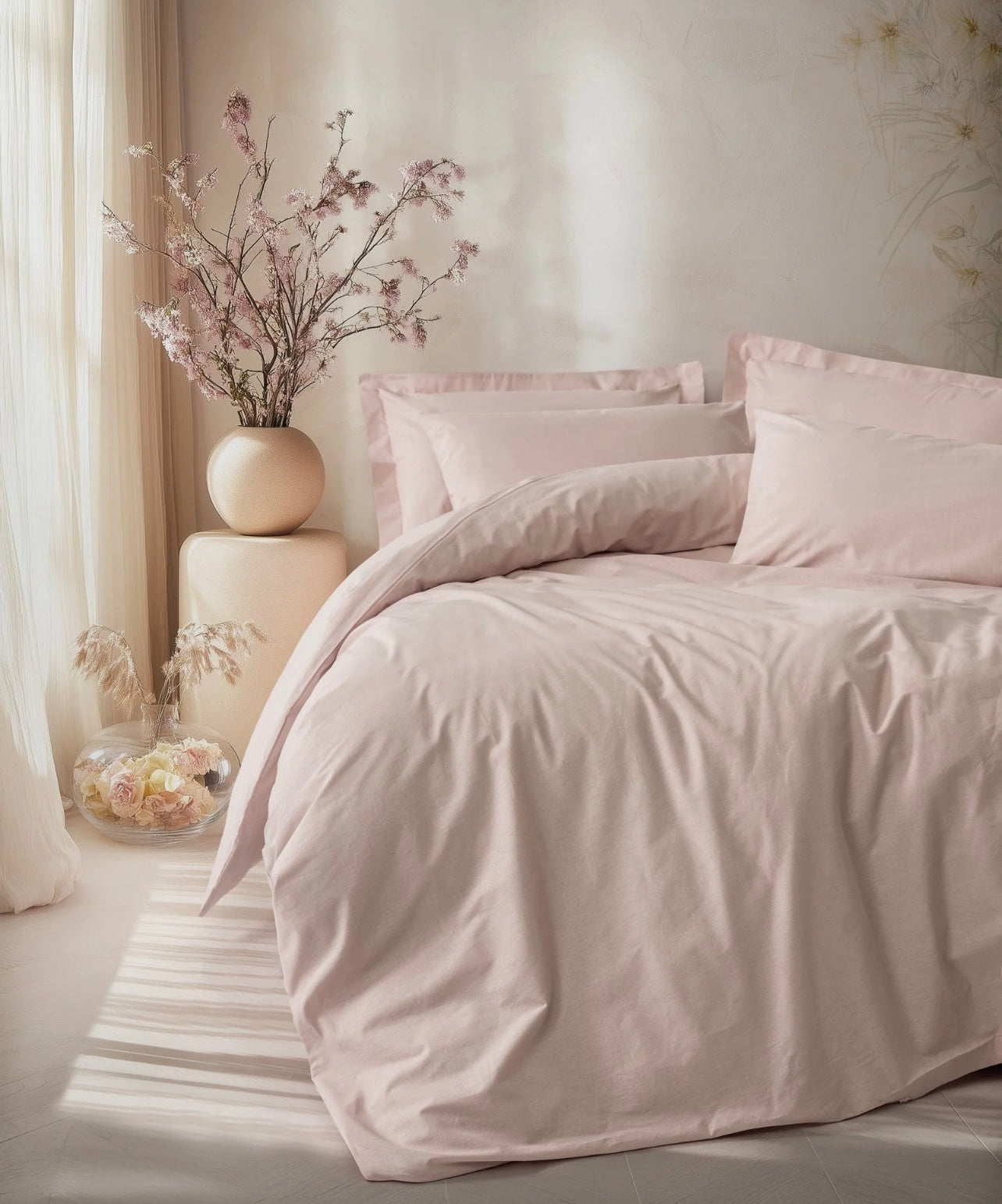 Cotton Box PLAIN Pudra Bedding set