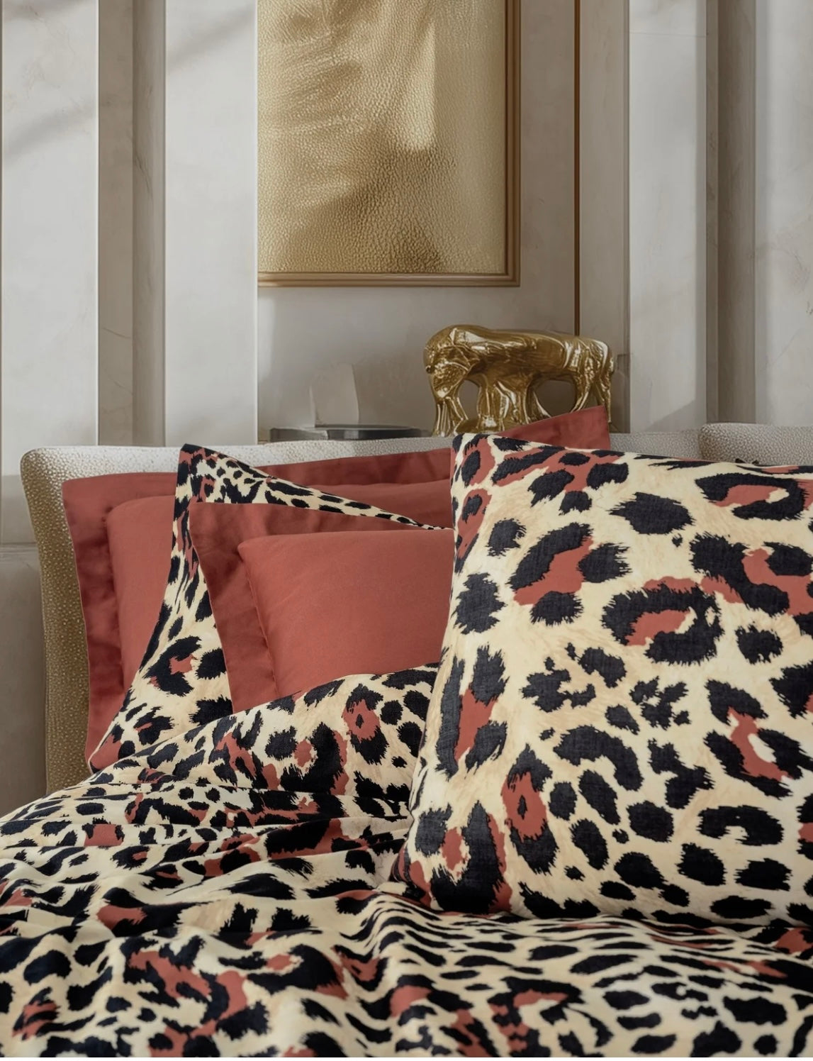 Cotton Box Saten Leoluxe Kiremit Bedding Set