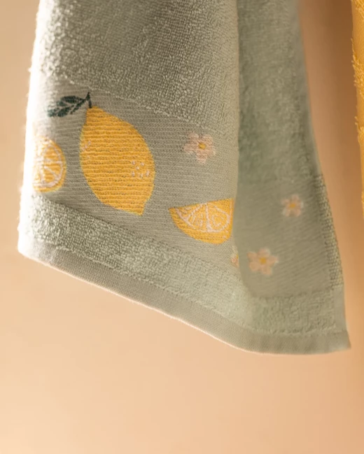 Madame Coco Citron Kitchen Towel Set -Light turquoise/Yellow