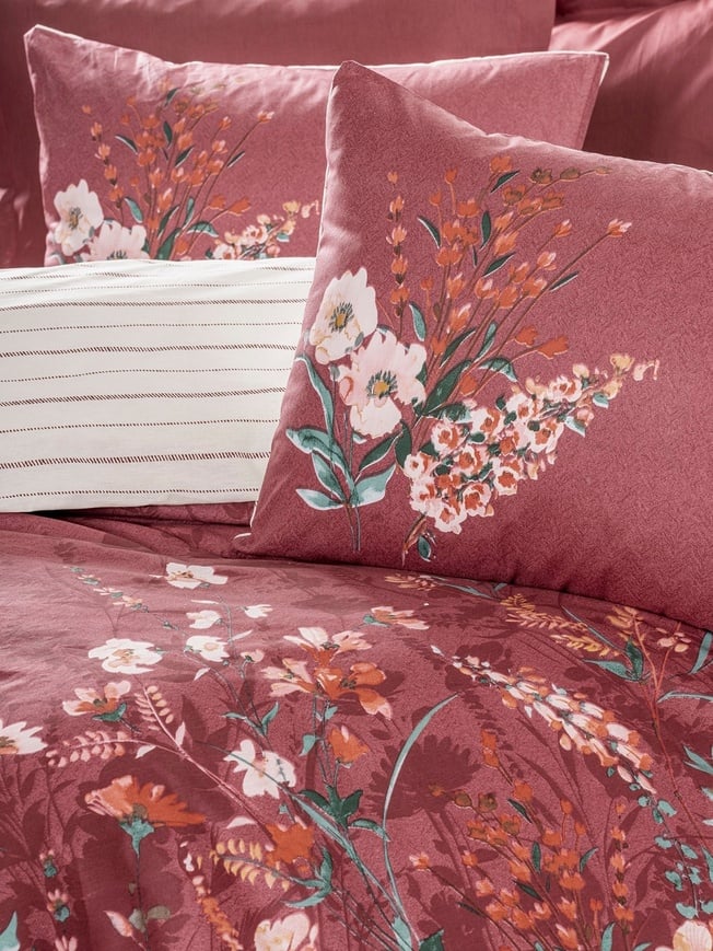Cotton Box Feminen Vina Bordo Bedding Set