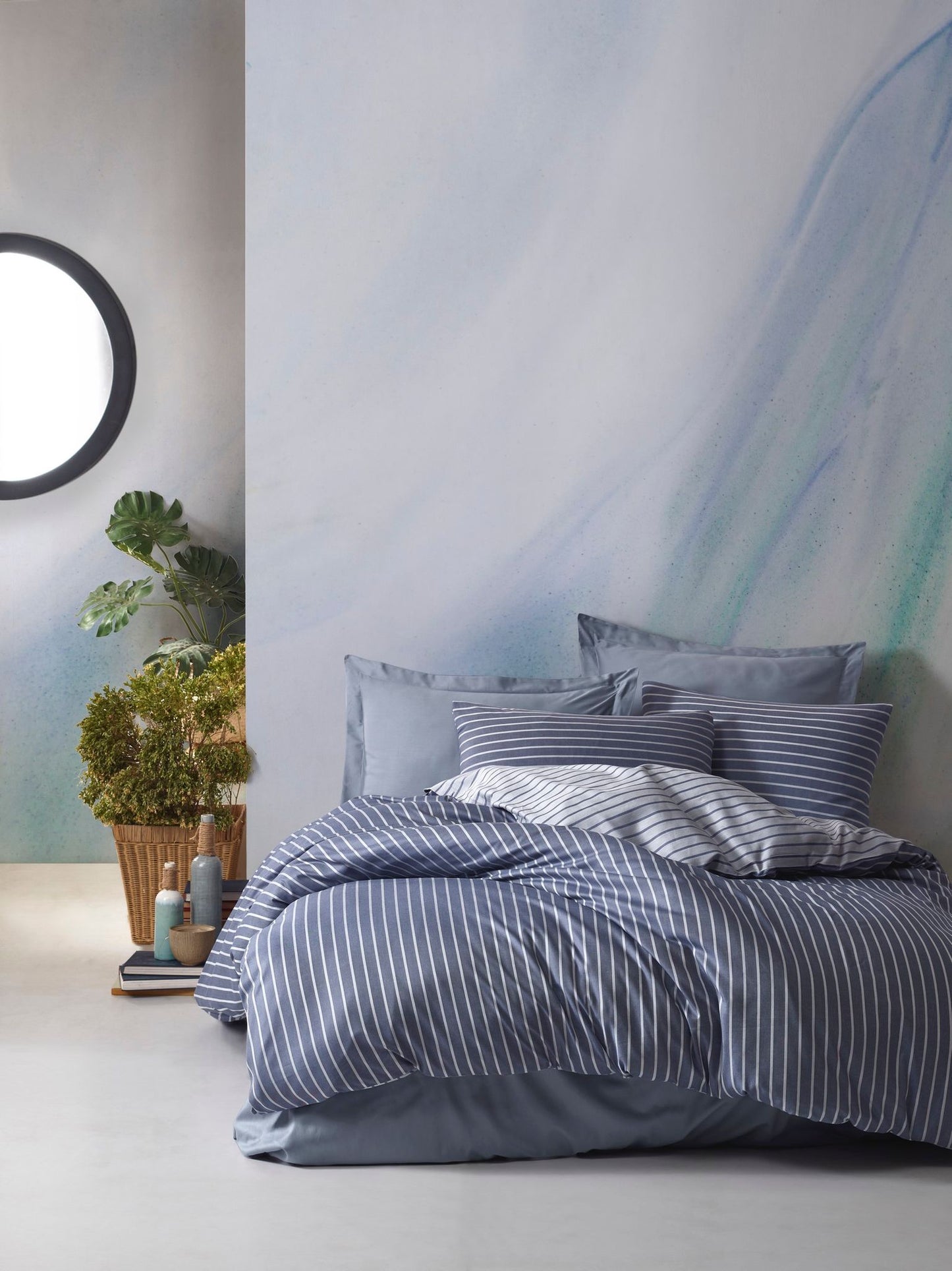 Cotton Box Bamboo Mavi Bedding Set