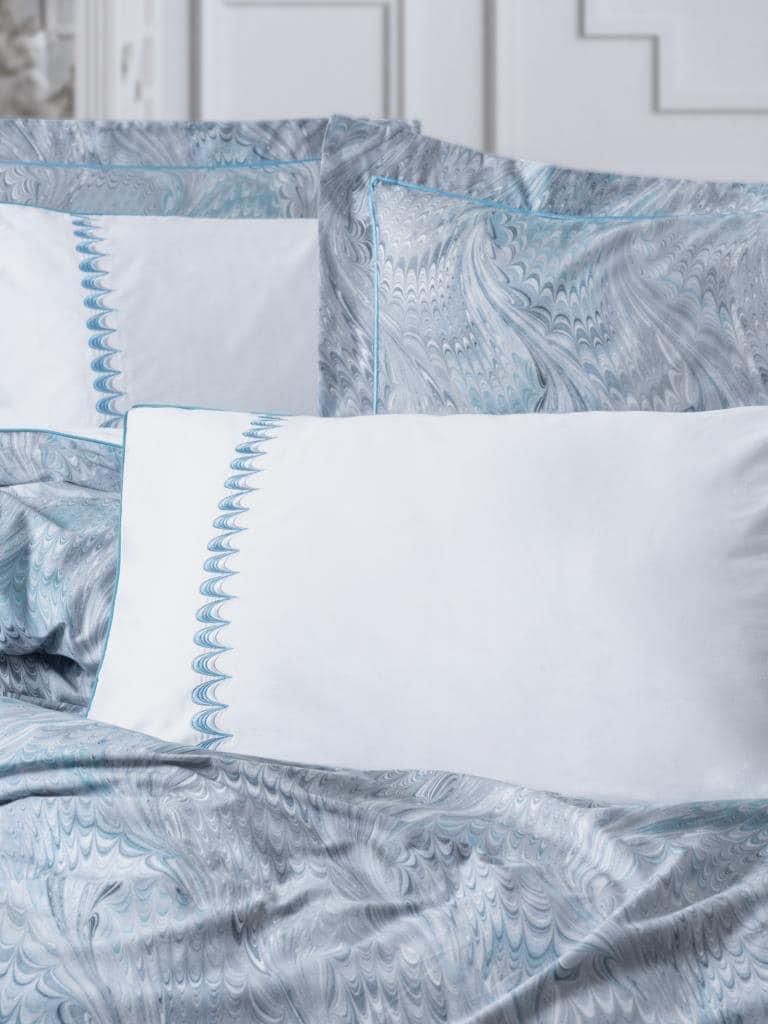 Cotton Box Elite Saten Stilla Mavi Bedding Set