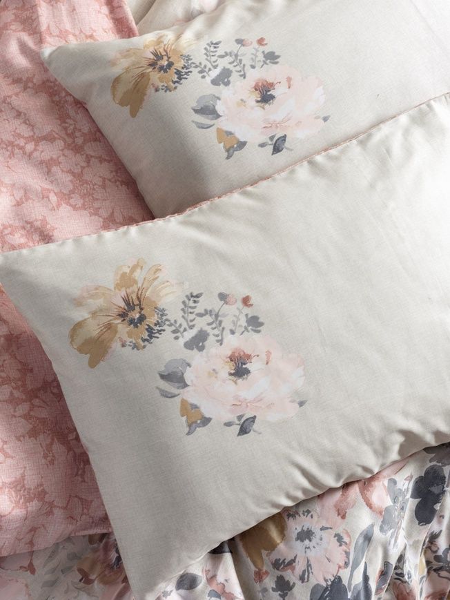 Cotton Box Saten Dalya Pudra Bedding Set