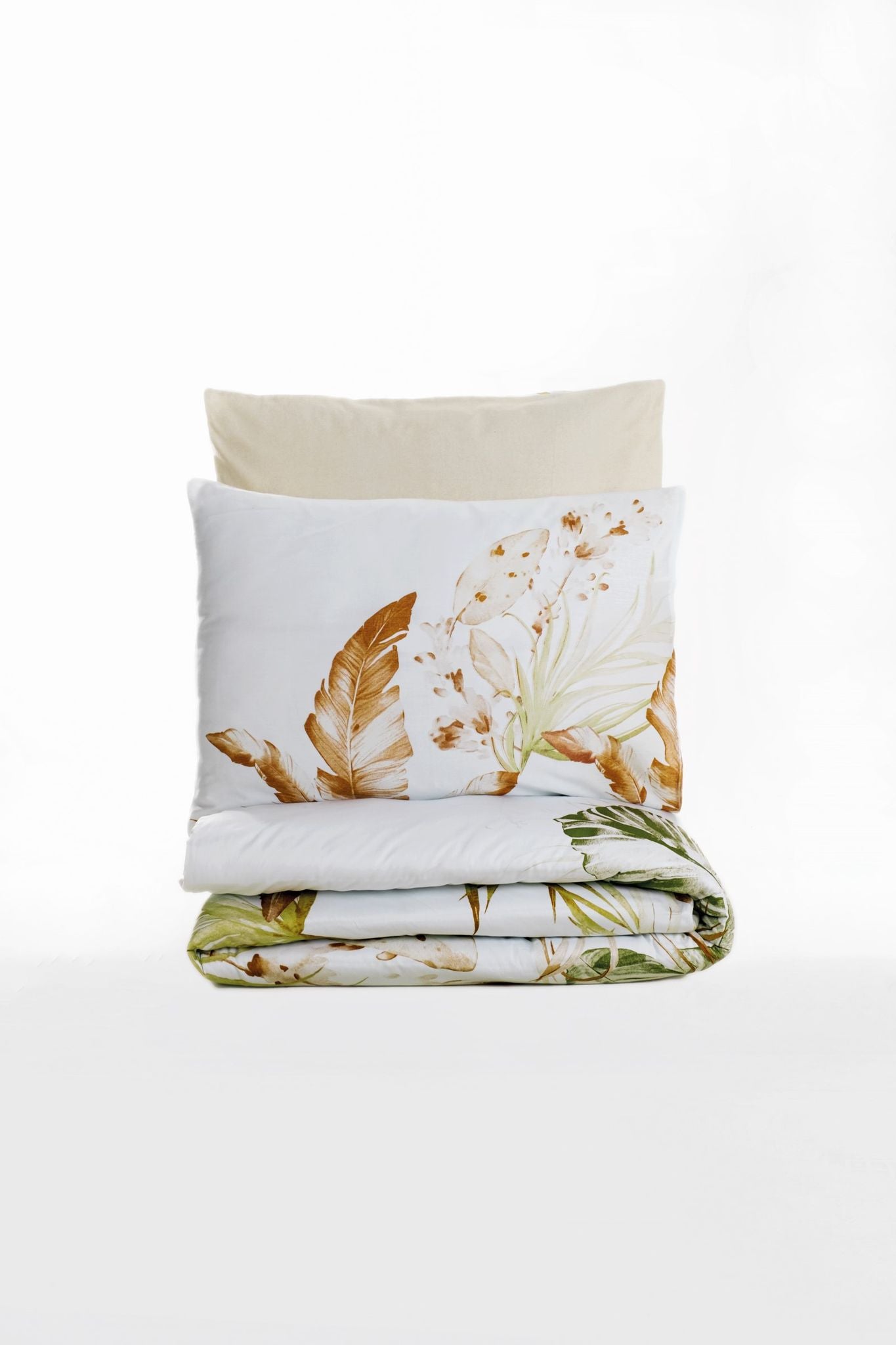 Cotton Box Saten Luster Bej Bedding Set