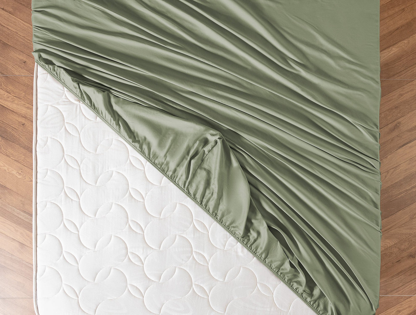 Простыня на резинке Madame Coco Ciel Satin - Khaki 160x200 см
