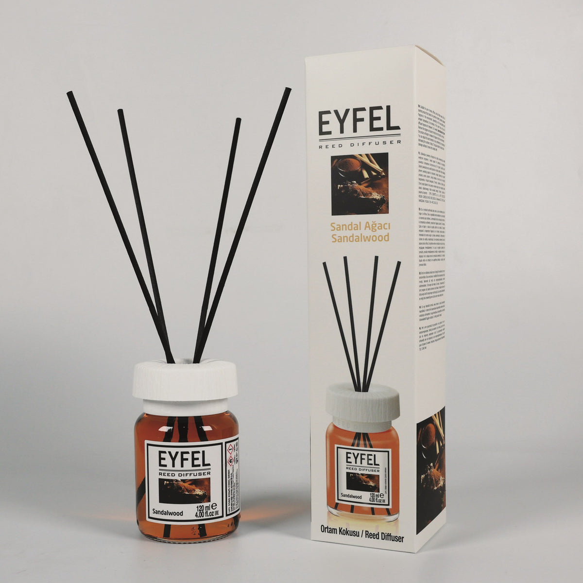 Eyfel Perfume Reed Diffuser – Sandalwood, 120 ml