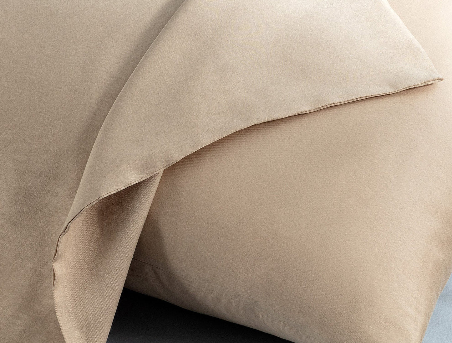MADAME COCO Ciel 100% Cotton Satin Pillowcase Set of 2 – Beige