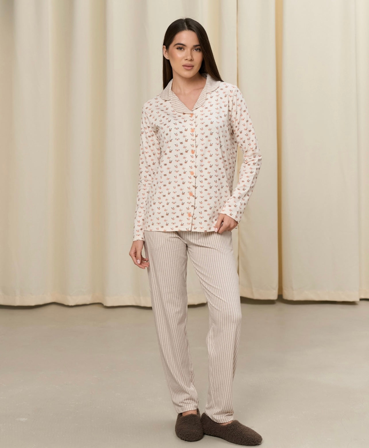 NICOLETTE Naiste puuvillane pidžaamakomplekt