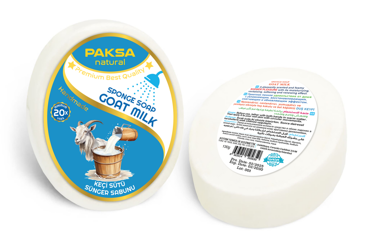 Sponge Soap Goat Milk