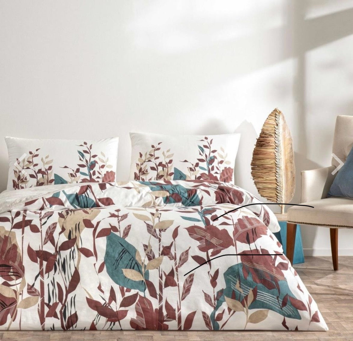 TAC Daisy Ekru Bedding set