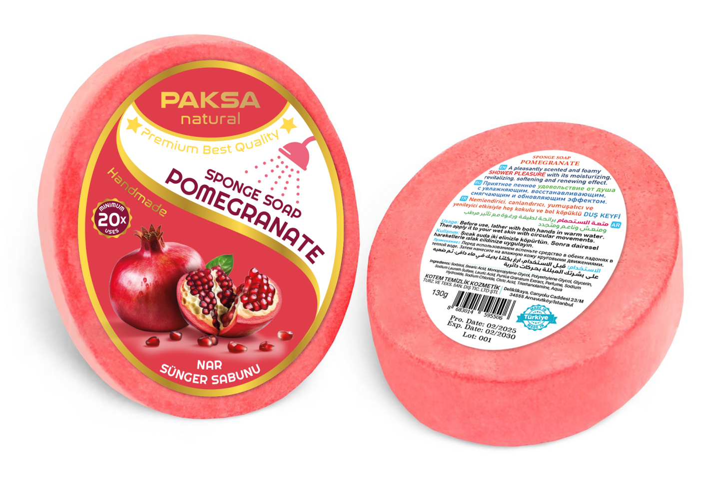 Sponge Soap Pomegranate