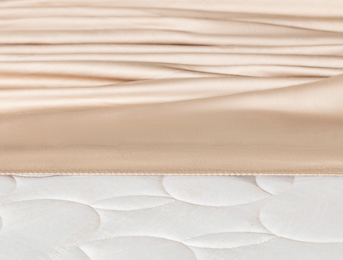 Madame Coco Luxury Collection Cotton Satin Fitted Sheet – Beige 160×200 cm, 35 cm Height