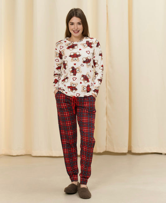 NICOLETTE Naiste puuvillane pidžaamakomplekt