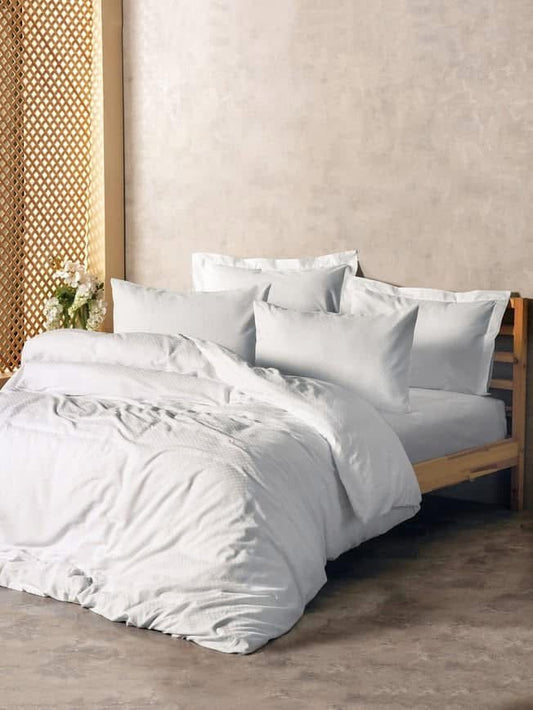 Cotton Box PLAID BEYAZ Bedding set