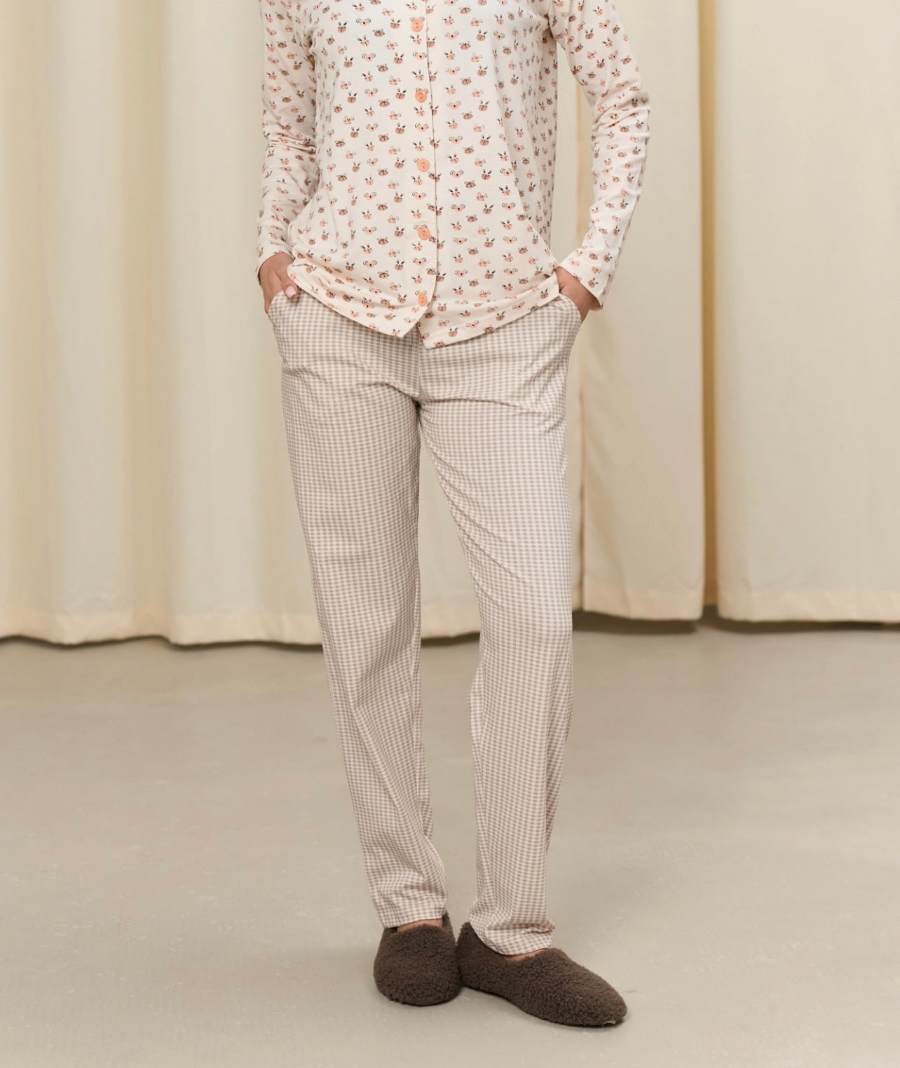 NICOLETTE Naiste puuvillane pidžaamakomplekt