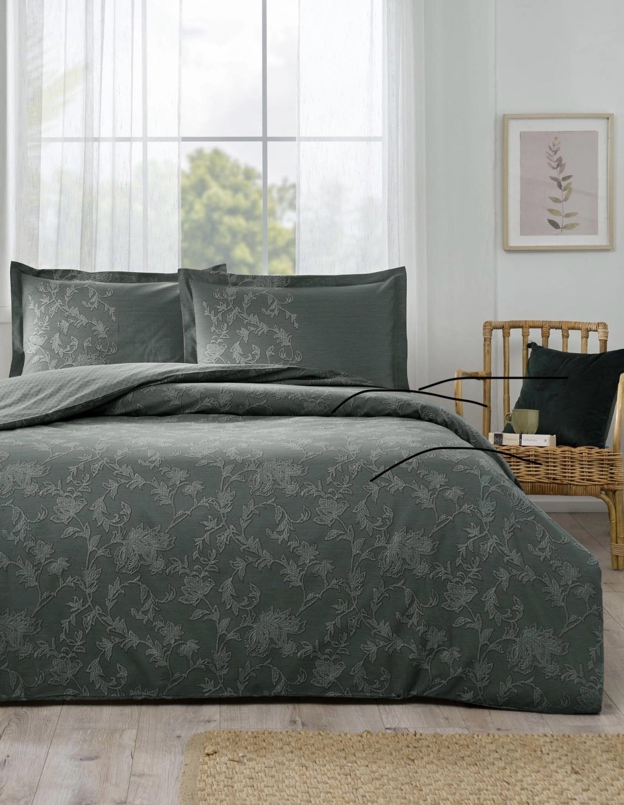 Özdilek Barocco Yesil Bedding set