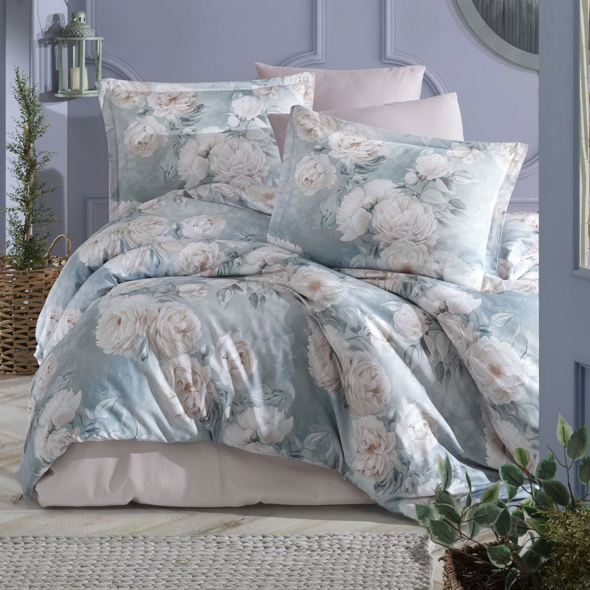 CLASY Dijital Havin Satin Bedding Set