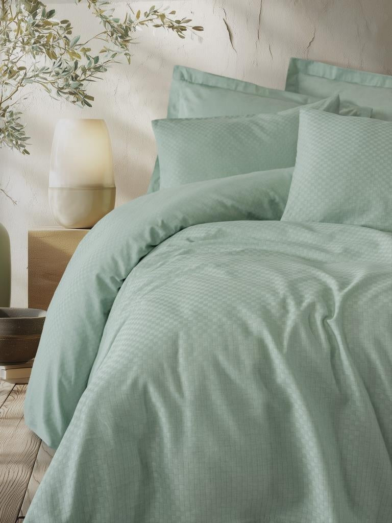 Cotton Box PLAID Adaçayı Bedding set
