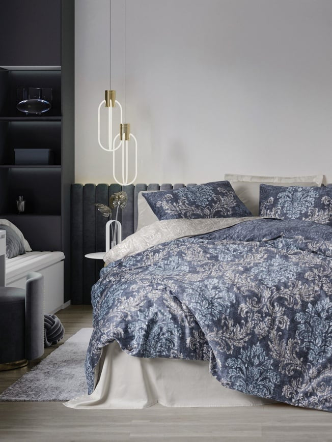 Cotton Box Printed Owen Bej Bedding Set