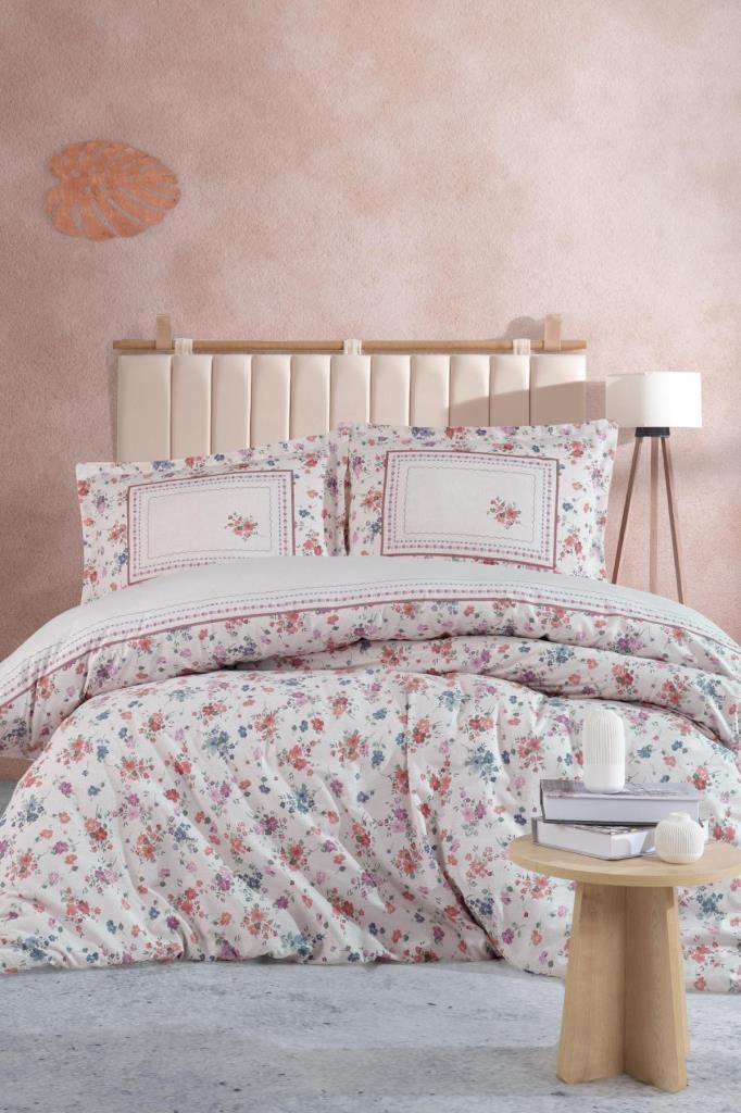 Clasy Visam V1 Ranforce Double Bedding Set – Terracotta
