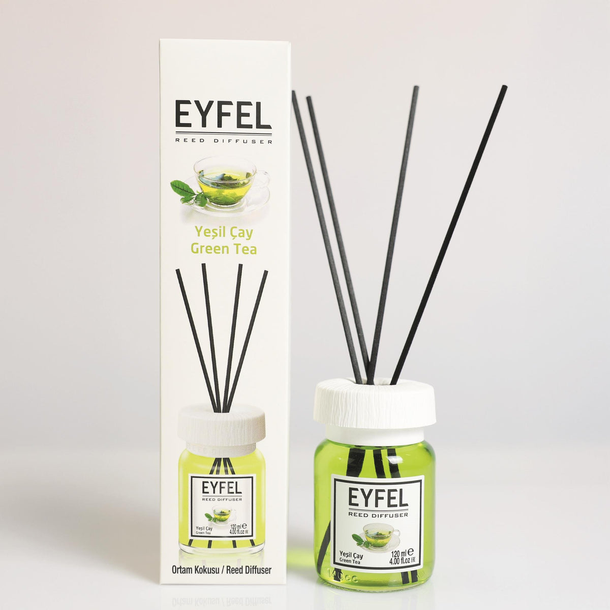 Eyfel Perfume Reed Diffuser – Green Tea, 120 ml