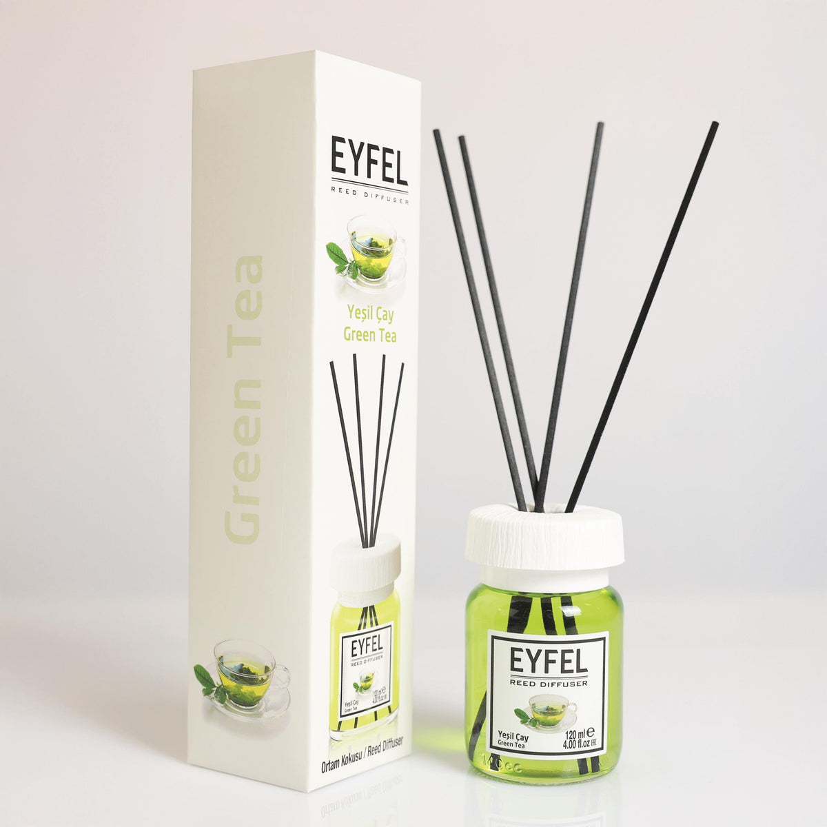 Eyfel Perfume Reed Diffuser – Green Tea, 120 ml