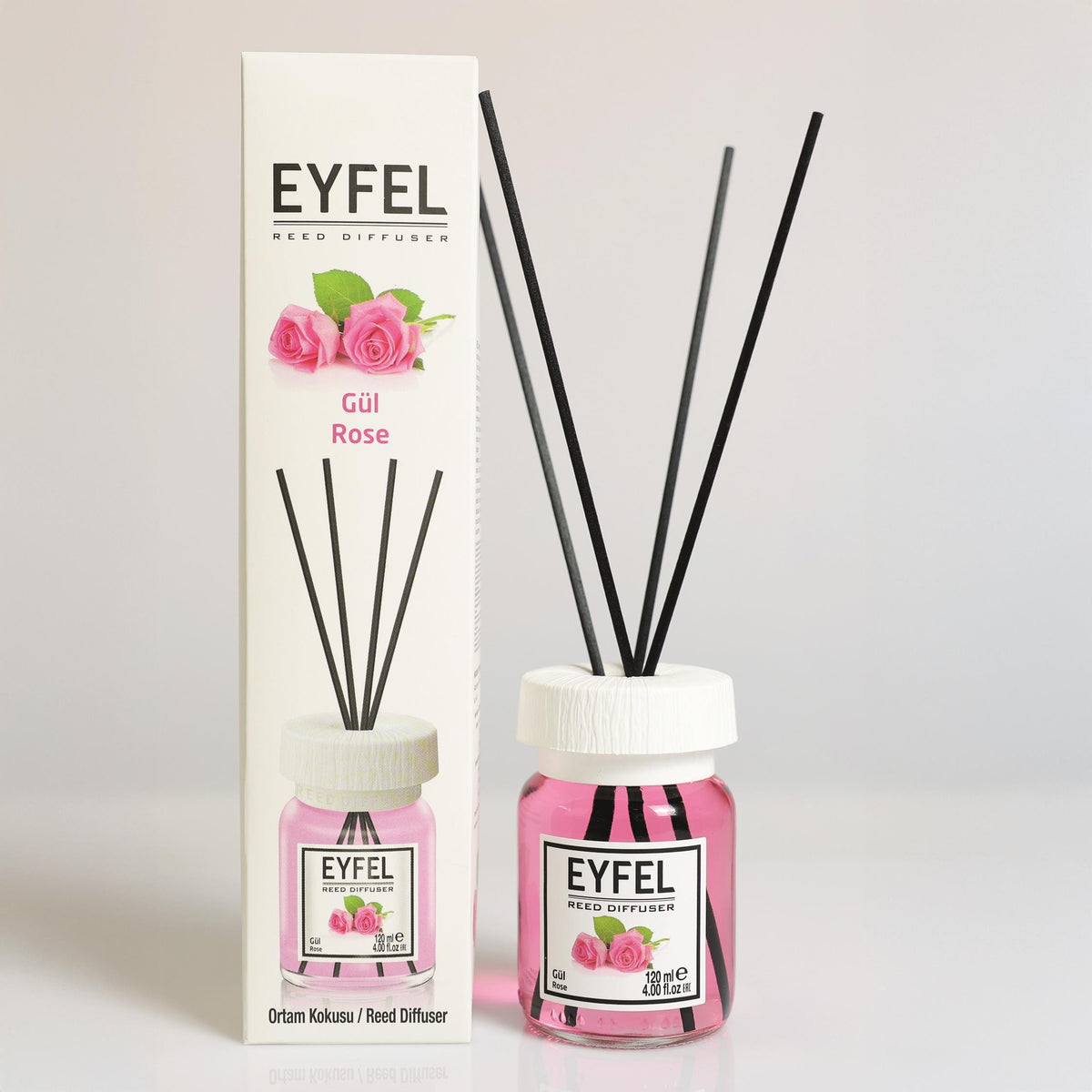Eyfel Perfume Reed Diffuser – Rose, 120 ml