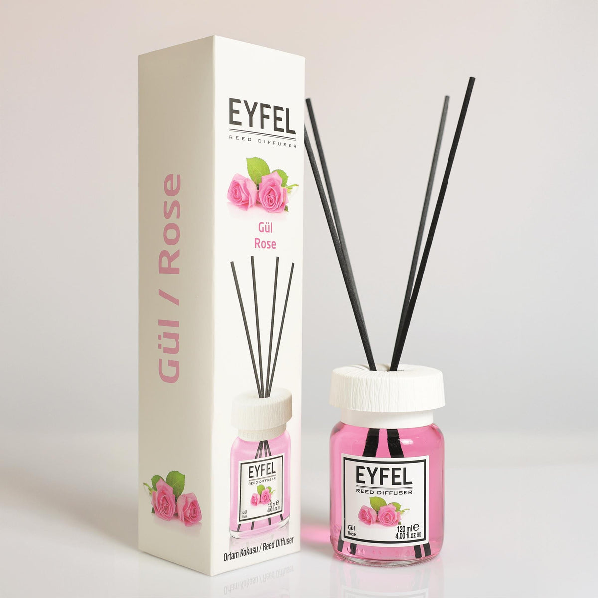 Eyfel Perfume Reed Diffuser – Rose, 120 ml