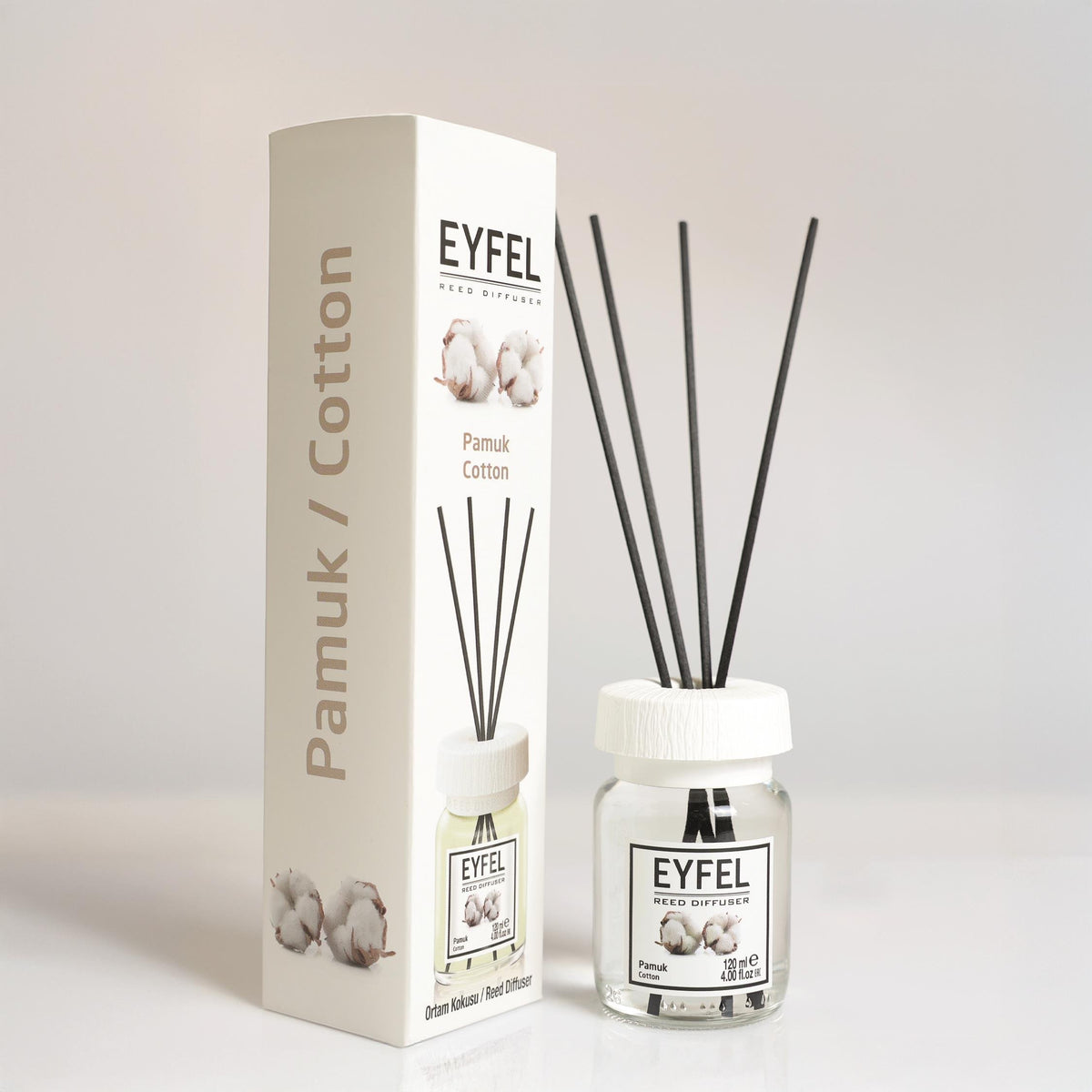 Eyfel Perfume Reed Diffuser – Cotton, 120 ml