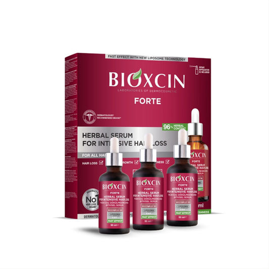 Bioxcin Forte Травяная сыворотка против интенсивного выпадения волос – 3 x 50 мл