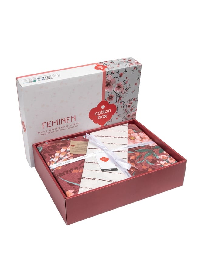 Cotton Box Feminen Vina Bordo Bedding Set